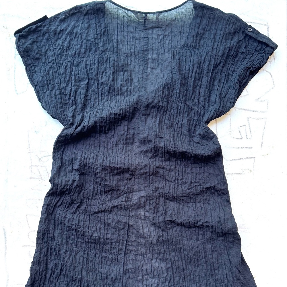 Zara Crinkled Blue Dress - Picture 5 of 5